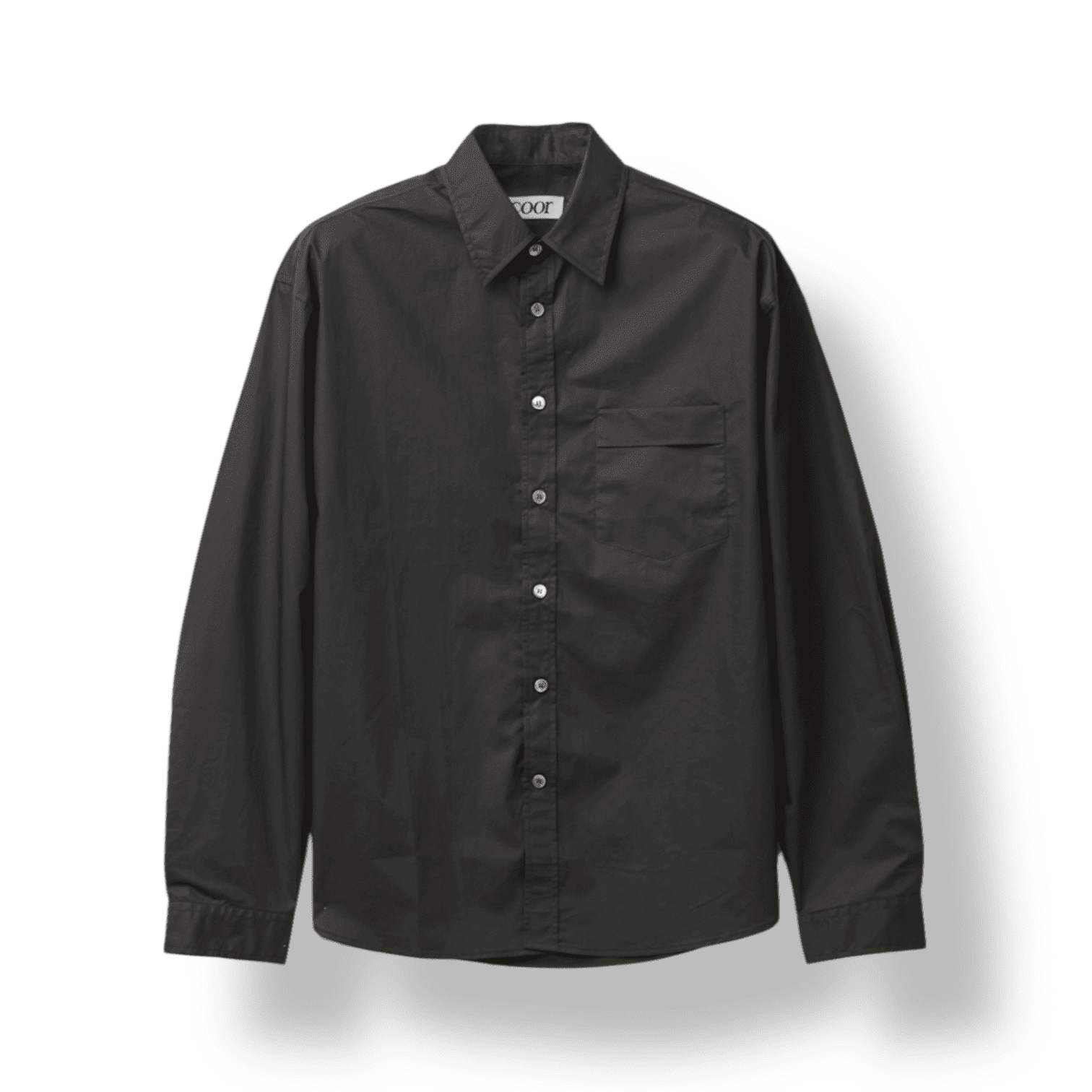 Coor - Paper Cotton Shirt (black) camicia nera crop cropped boxy seoul streetwear corea korean brand