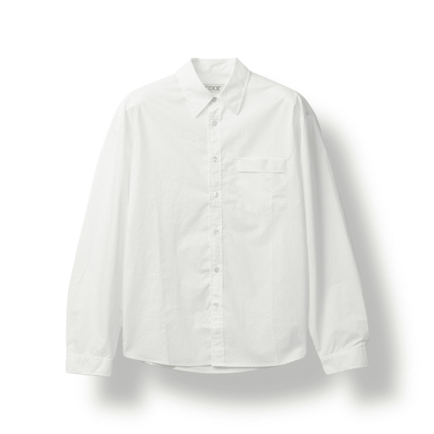 Coor - Paper Cotton Shirt (White) camicia bianca crop cropped boxy seoul streetwear corea korean brand