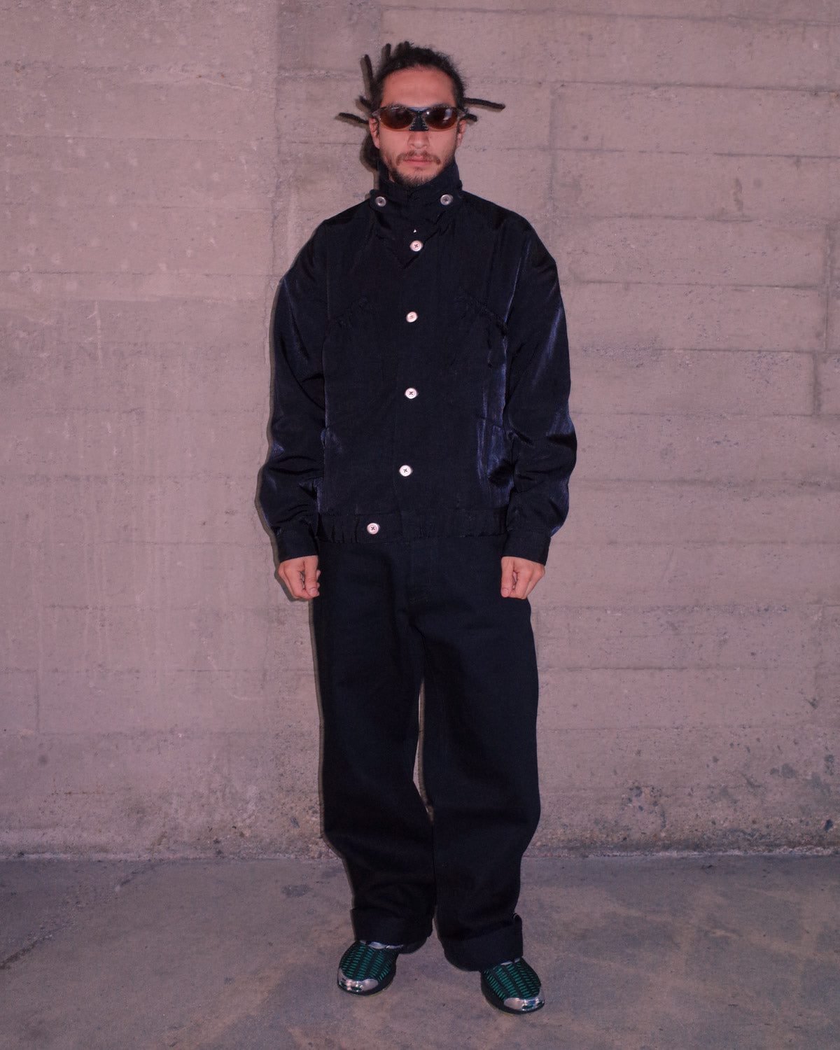 Brain Dead - Titan Bomber Jacket - Black giacca cropped boxy fit crop streetwear