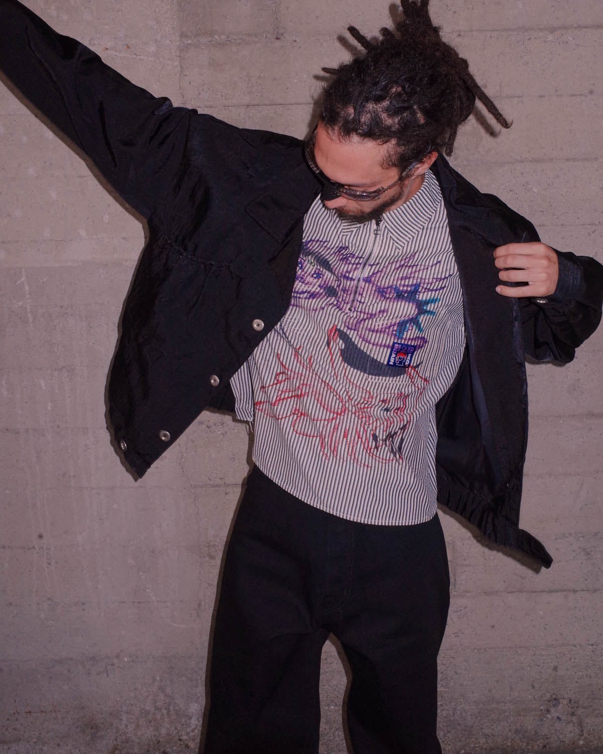 Brain Dead - Titan Bomber Jacket - Black giacca cropped boxy fit crop streetwear