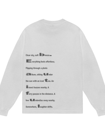 b.Eautiful - Poem LS Shirt (Heather Grey) japan brand dover street