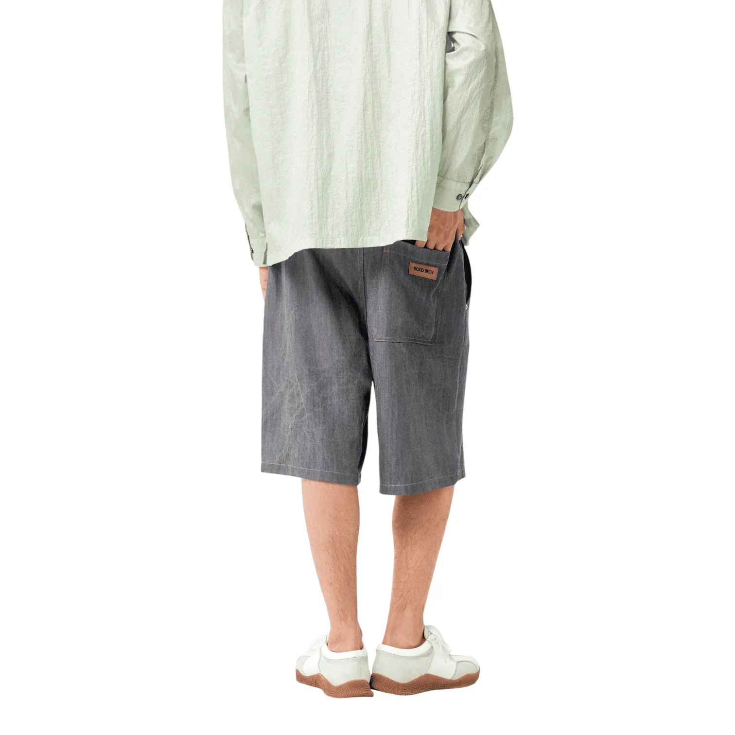 ROLD SKOV - Long Shorts Grey baggy relaxed minimal fashion