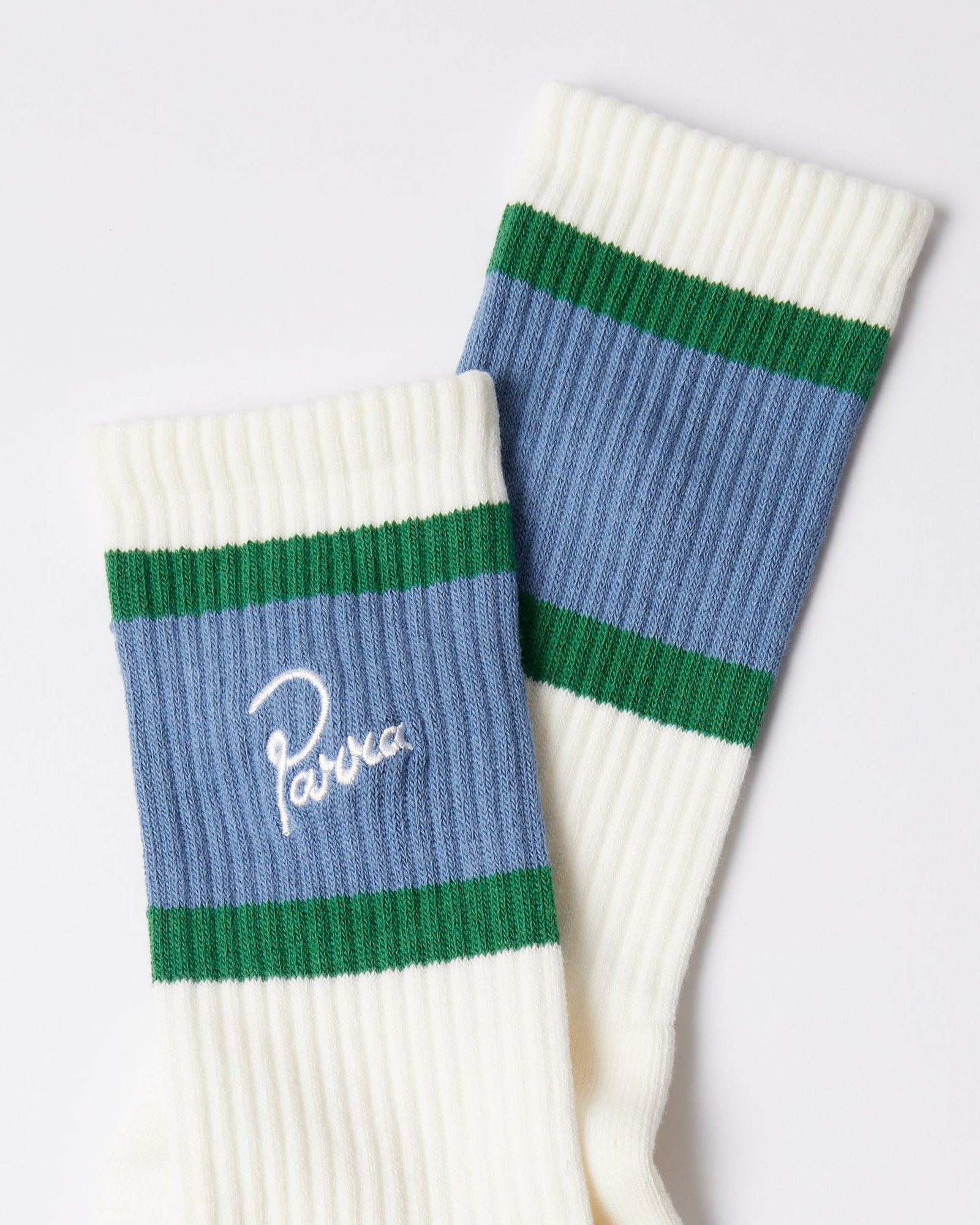By Parra - Signature striped crew socks White
