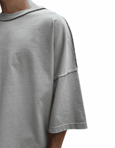 Stay Human On Earth - Stone Wash Relaxed Fit T-shirt stone crop cropped fit boxy