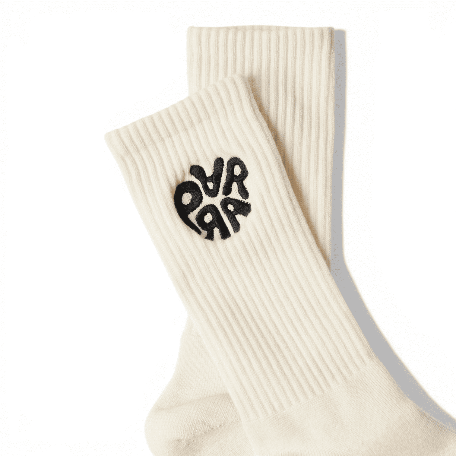By Parra - 1976 logo crew socks Off white