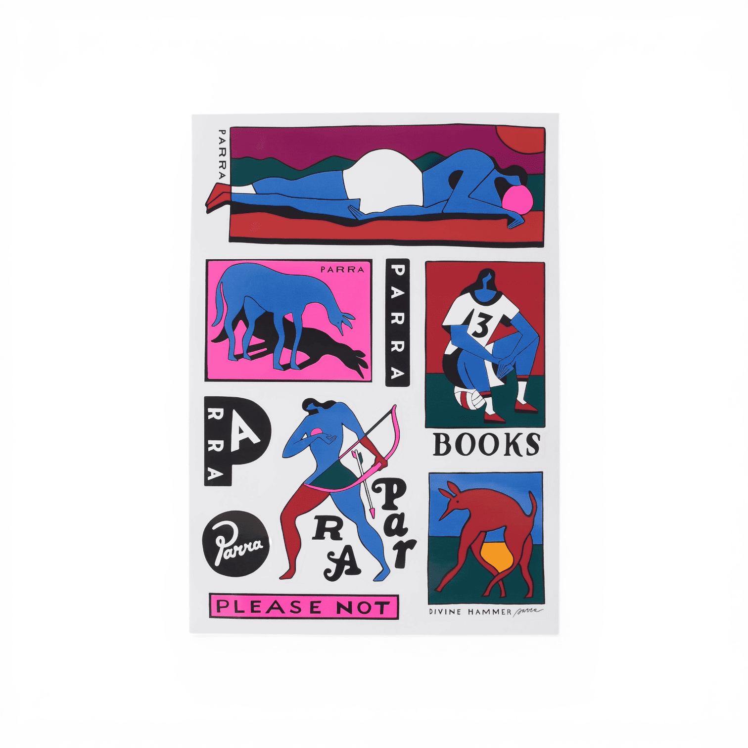 ByParra - Various vinyl sticker sheet Multi
