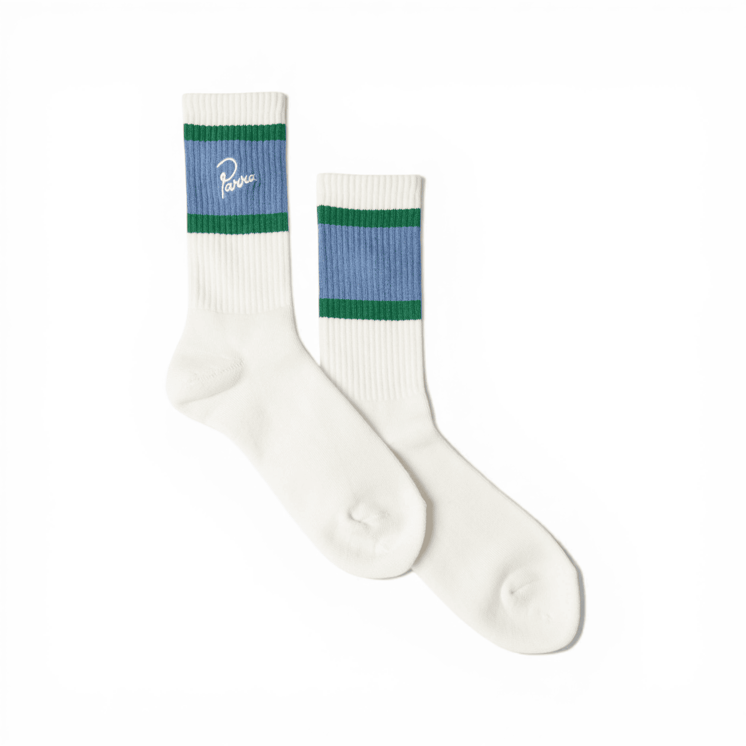 By Parra - Signature striped crew socks White