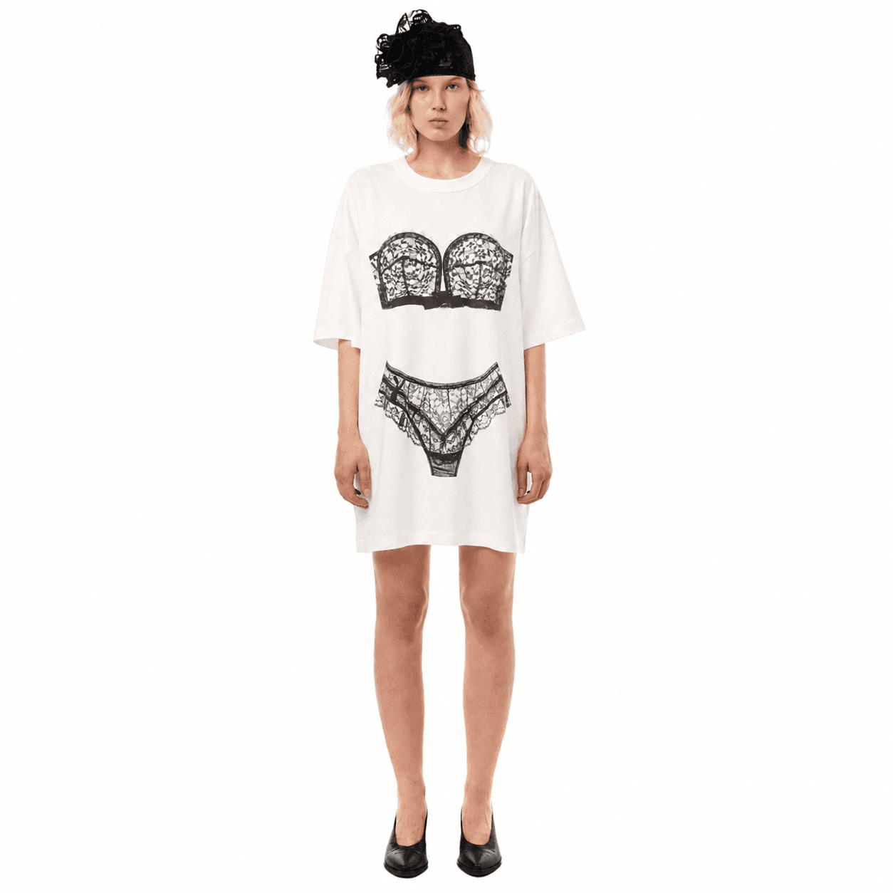 vaquera nyc Women's Lingerie Tall Tee Off-White