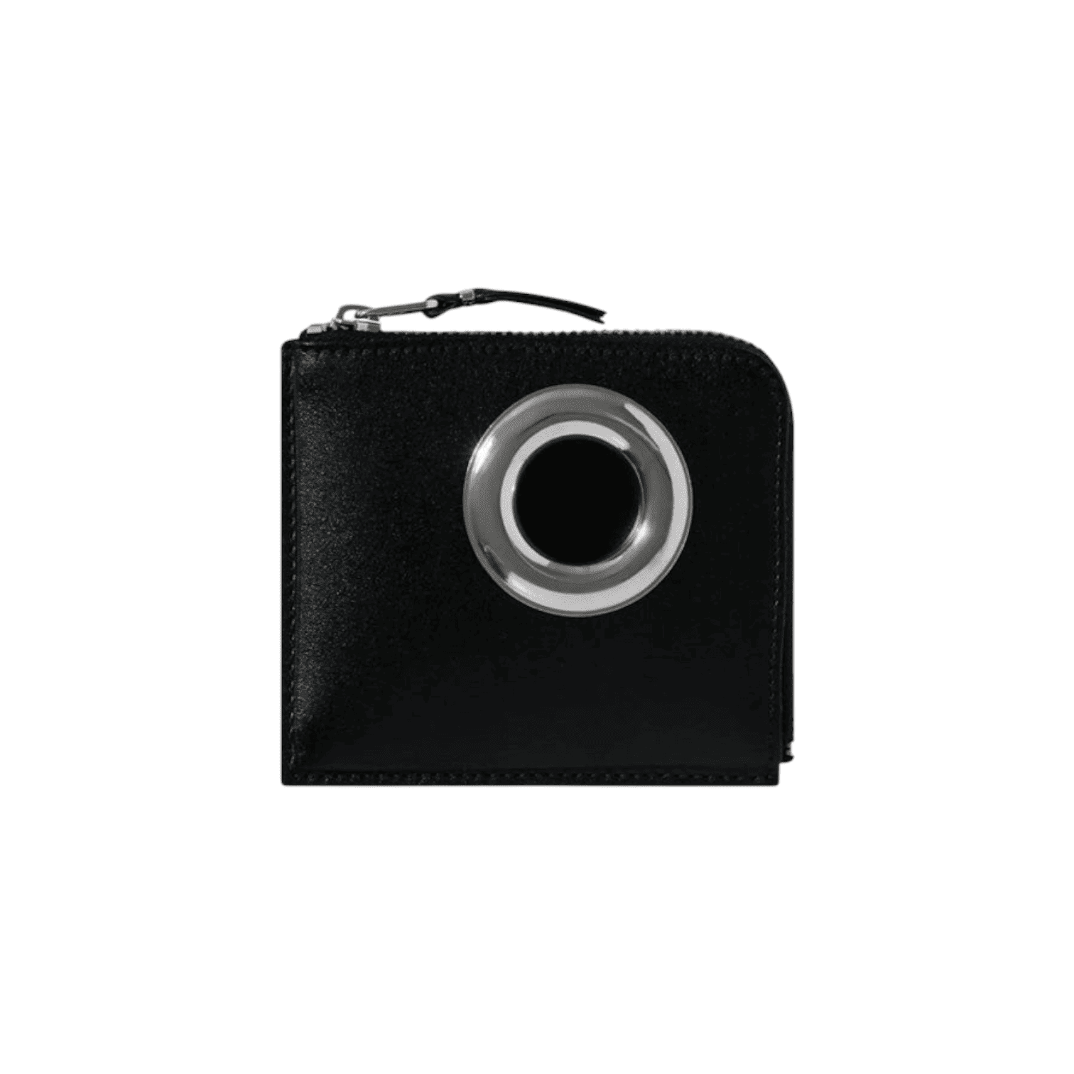 CDG comme des garcons garçons wallet - Silver Eyelet Wallet Black (3100SE)