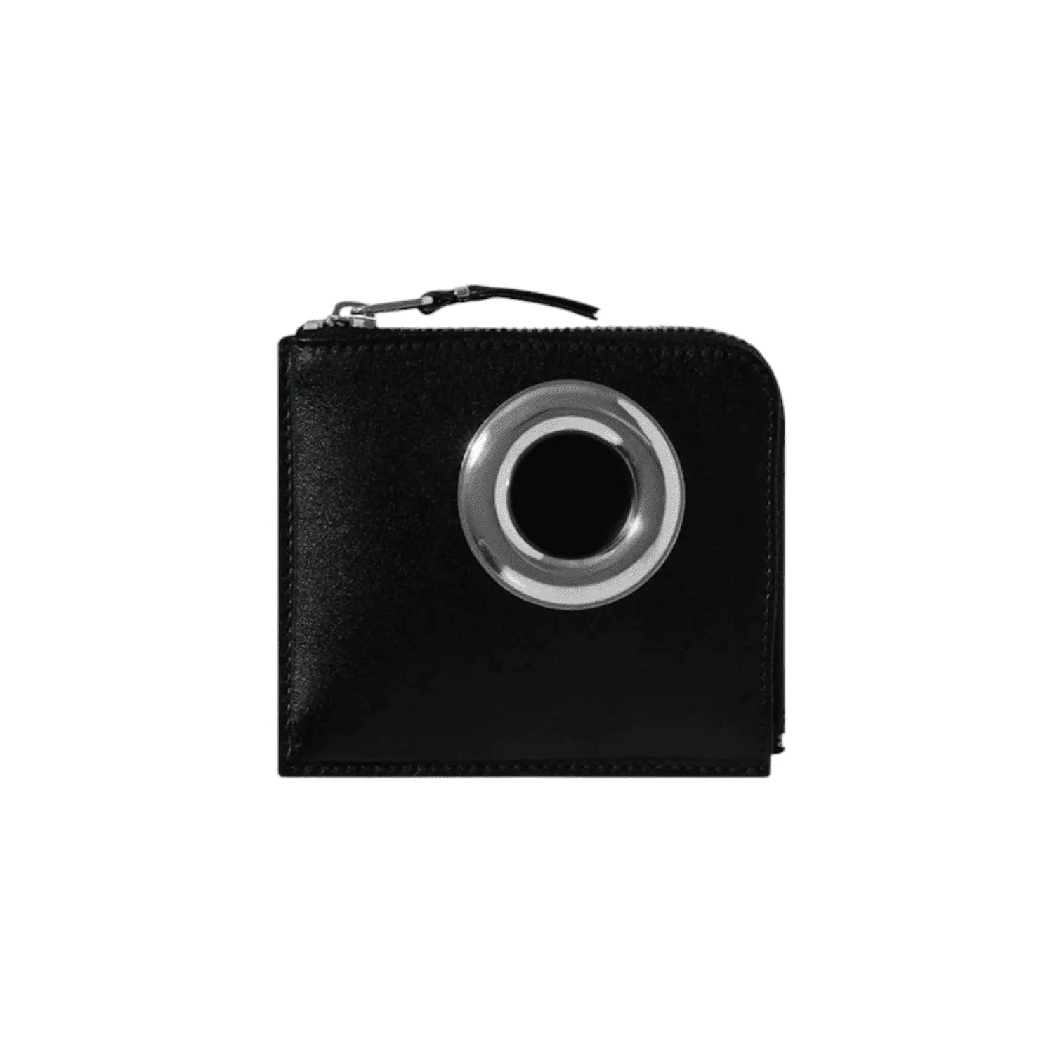 CDG comme des garcons garçons wallet - Silver Eyelet Wallet Black (3100SE)