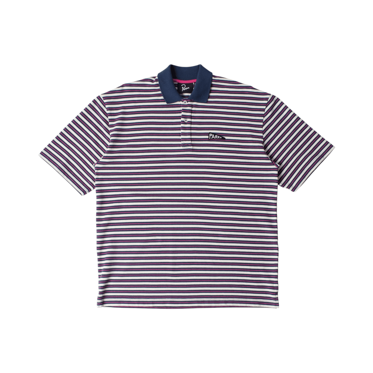 parra ByParra - Flag striper polo shirt Purple pink