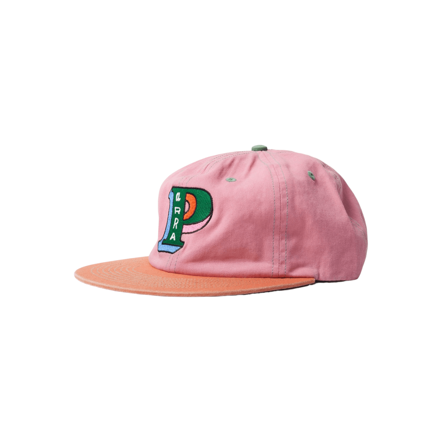 parra ByParra - Slanted P 6 panel hat Pink