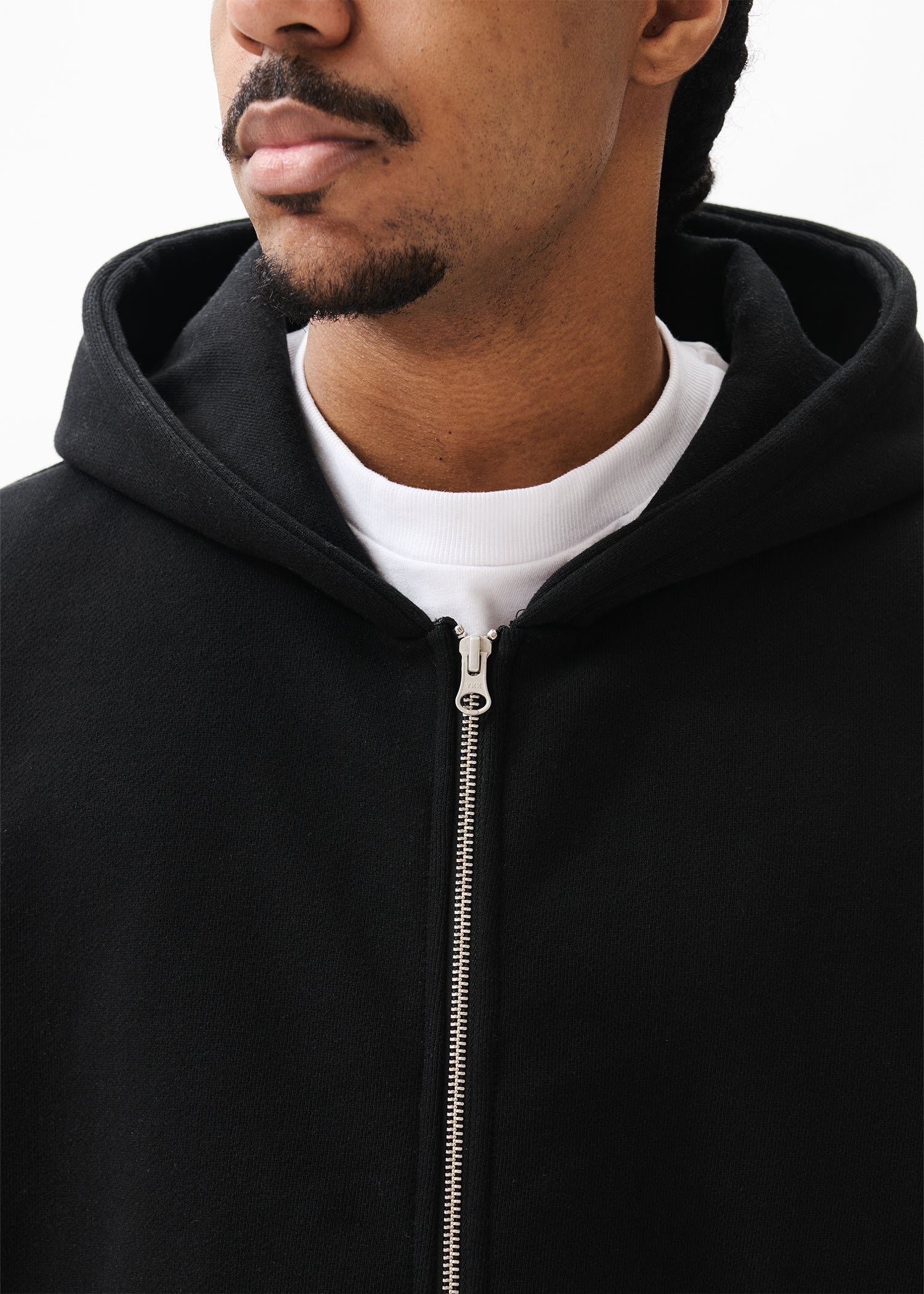 Estudio Niksen - Boxy Zip-up Hoodie Black crop cropped