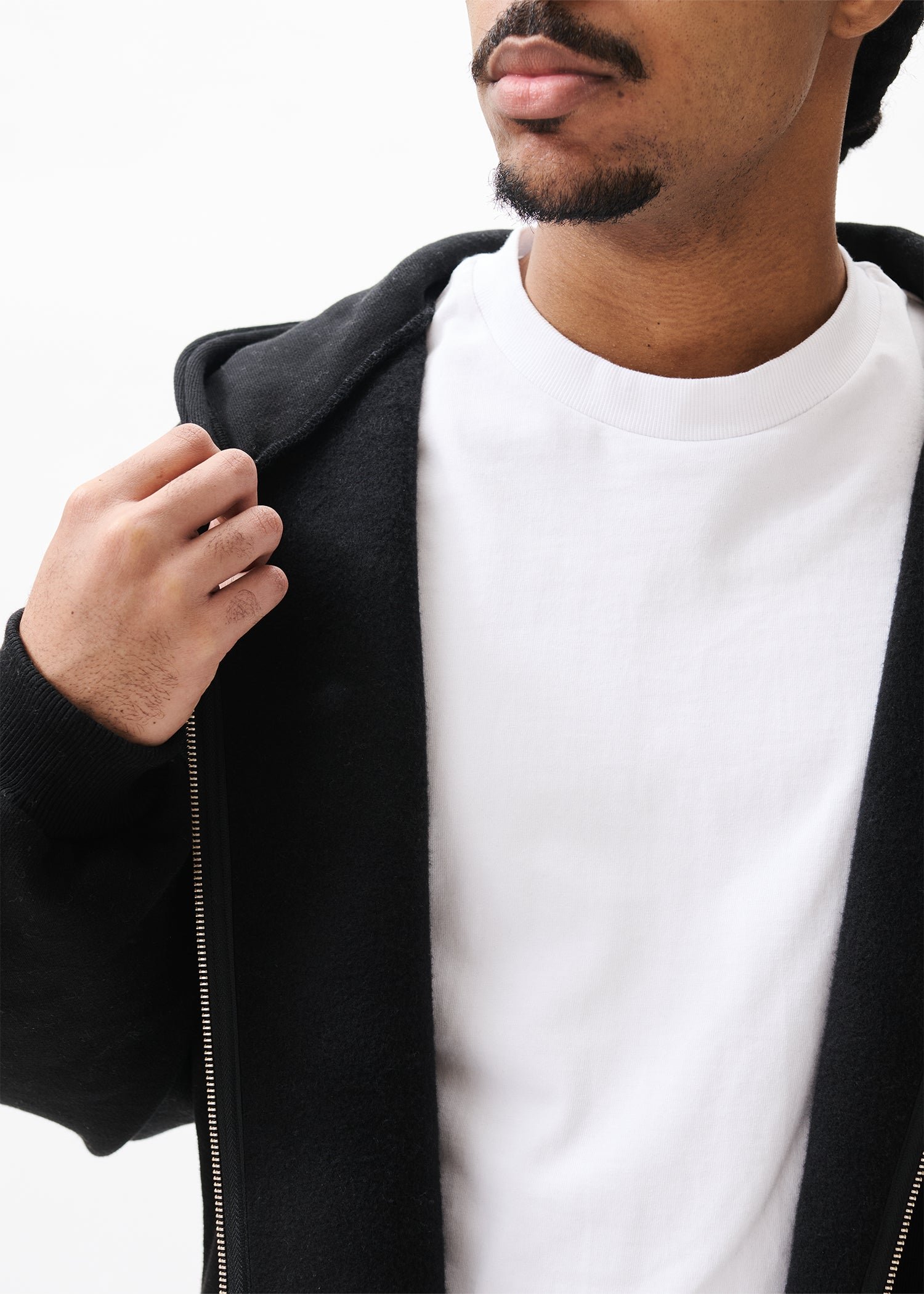 Estudio Niksen - Boxy Zip-up Hoodie Black crop cropped
