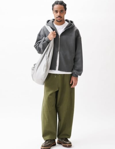 Estudio Niksen - Boxy Zip-up Hoodie Charcoal crop cropped
