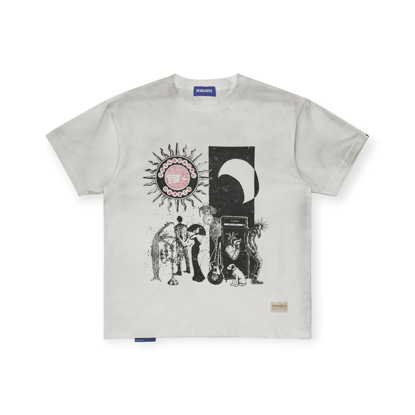 Devá States - Inverse Distressed T-Shirt White