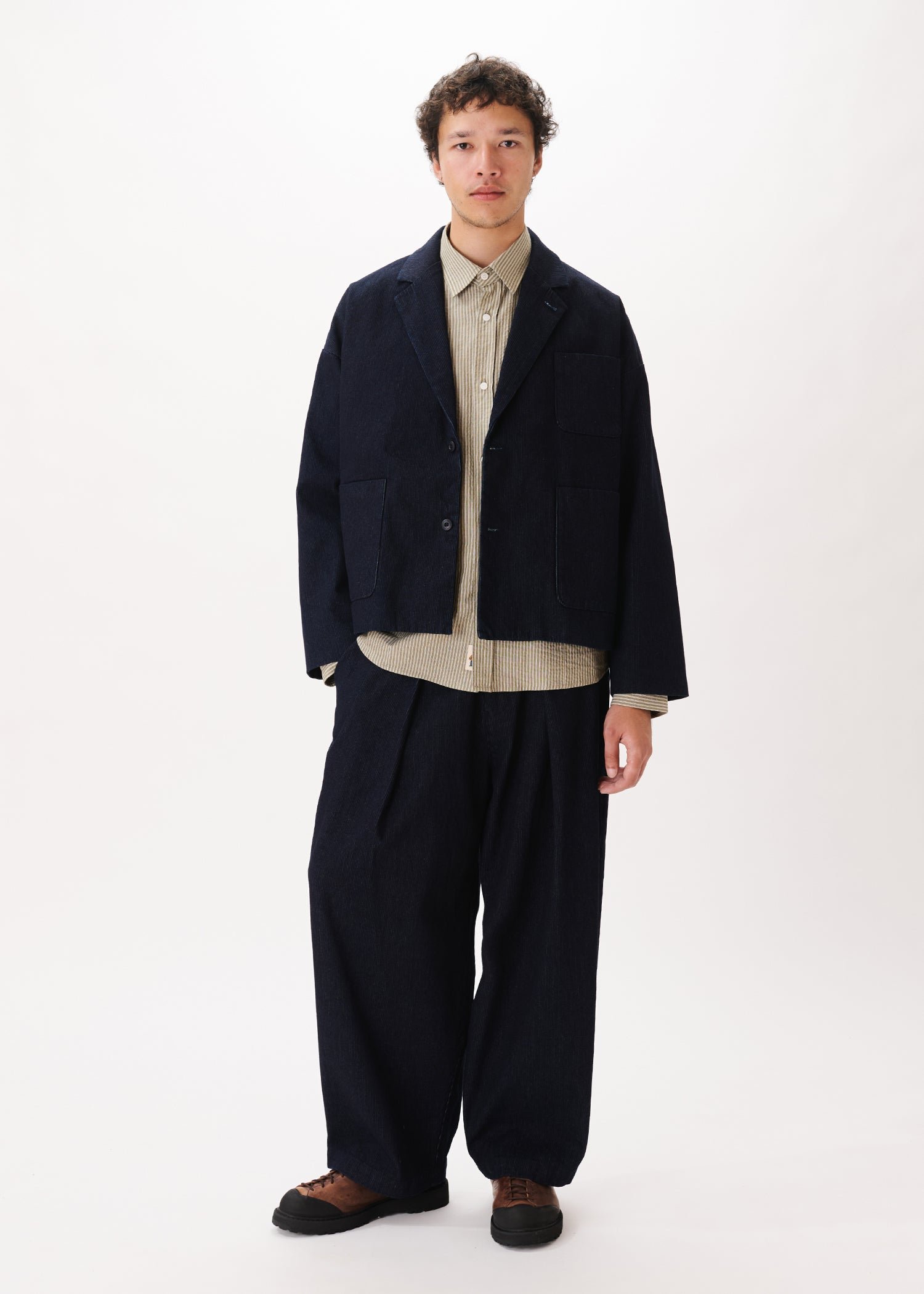 Estudio Niksen - Raw Denim Corduroy cropped crop Blazer