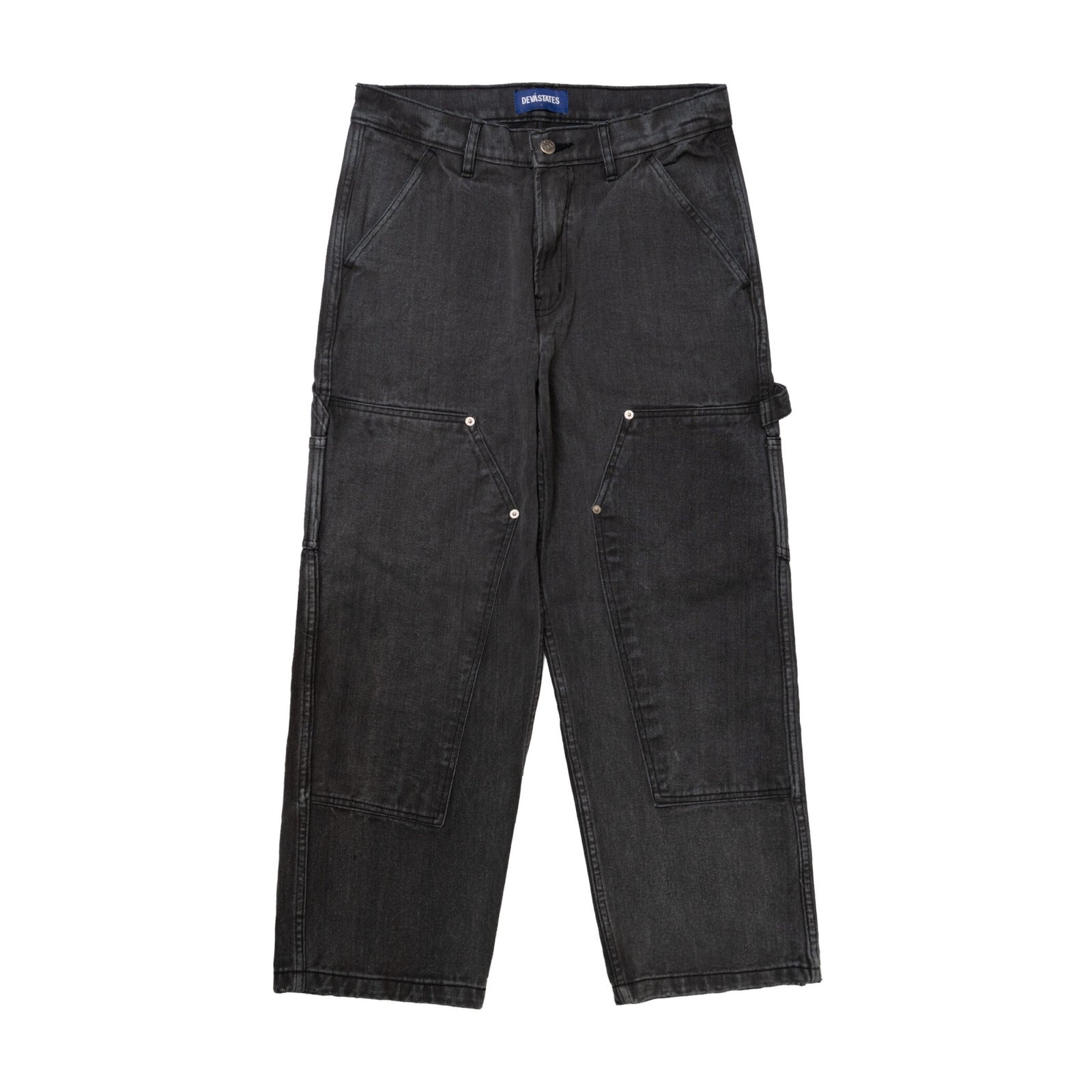 Devá States - Pins Carpenter Denim Pants Washed Black