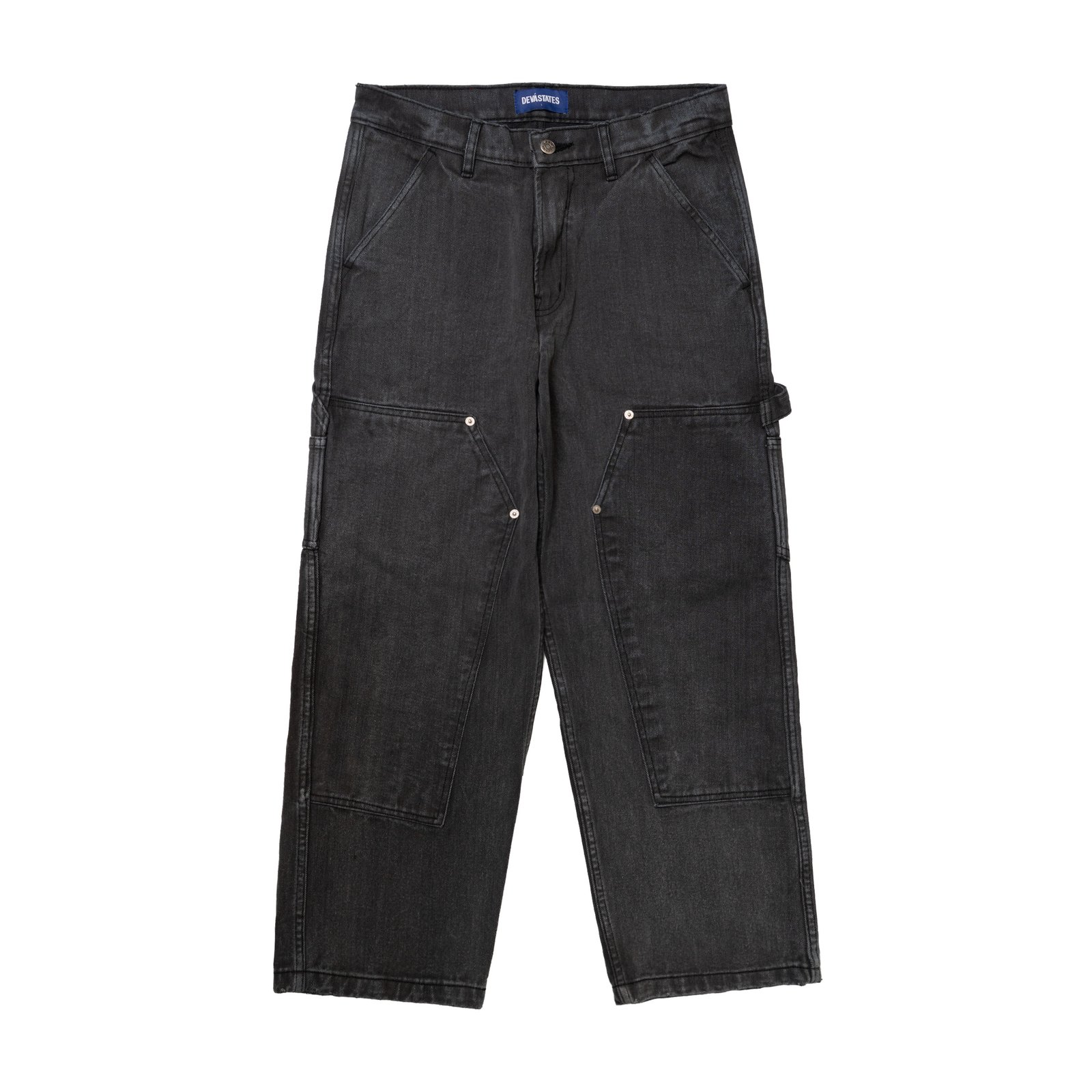 Devá States - Pins Carpenter Denim Pants Washed Black