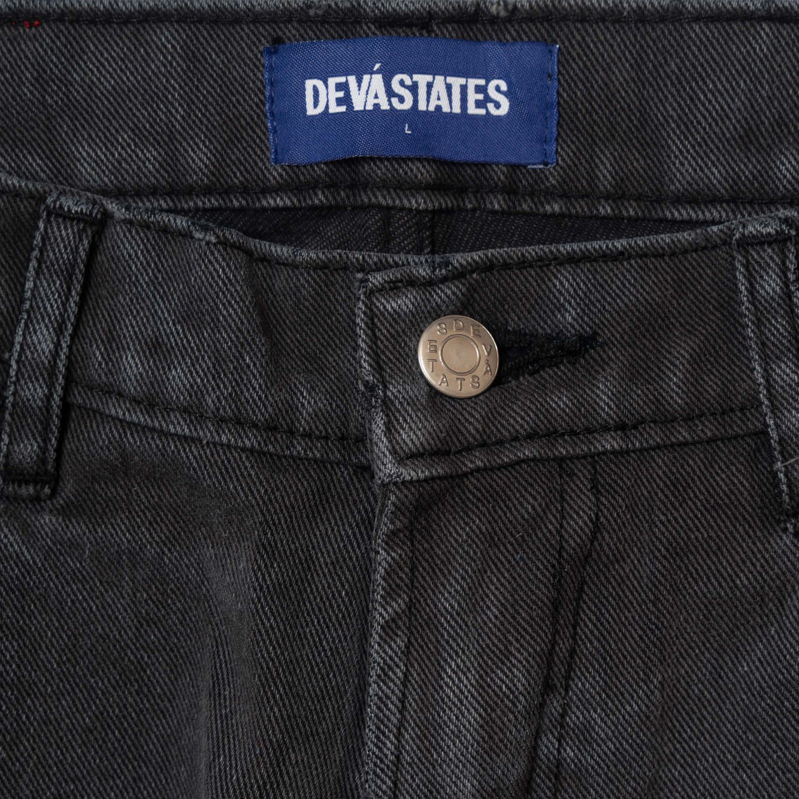 Devá States - Pins Carpenter Denim Pants Washed Black