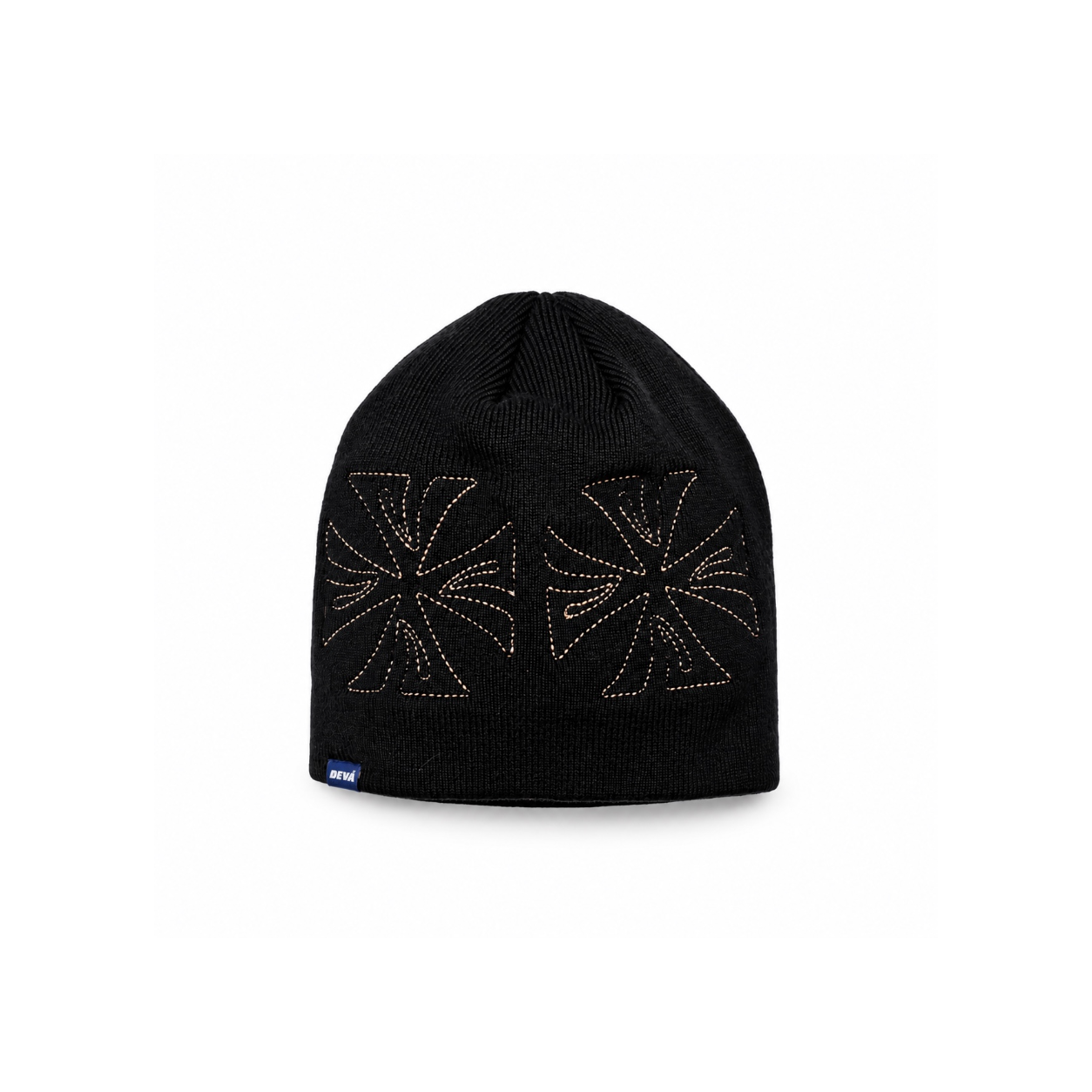 Devá States - Cross Beanie Black