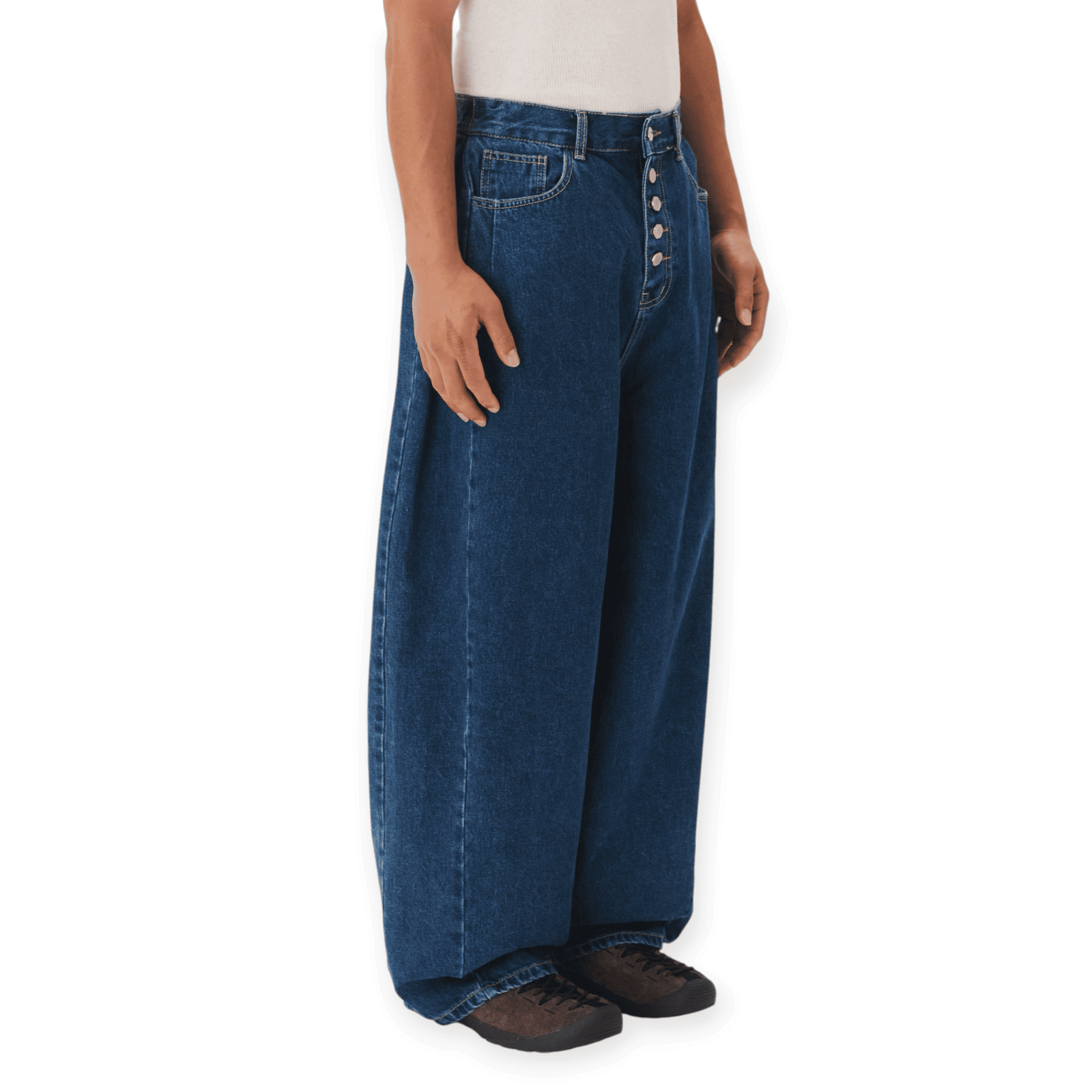 Estudio Niksen - Side-Pleat Big Jeans Blue balloon baggy pant